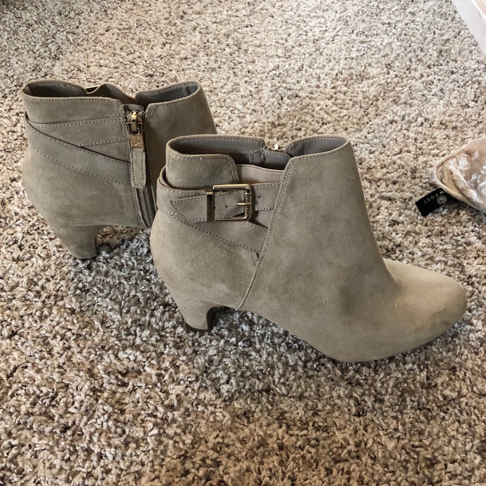 Tan-Grey booties